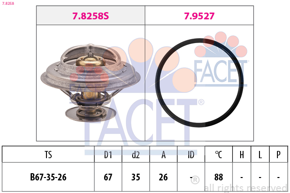 FACET 7.8258 ثرموستات، المبرد