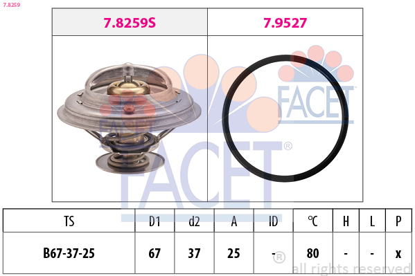 FACET 7.8259 ثرموستات، المبرد