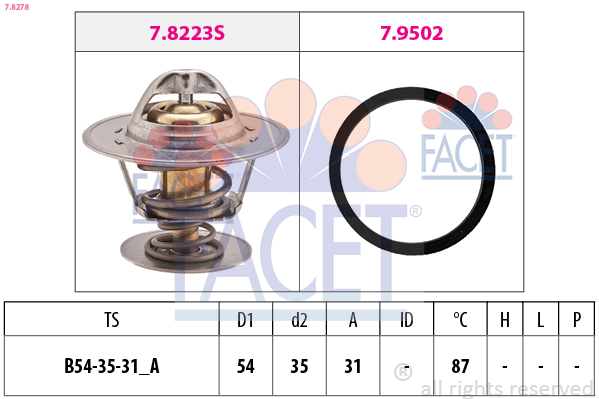 FACET 7.8278 Thermostat,...