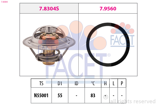 FACET 7.8304 Thermostat d'eau