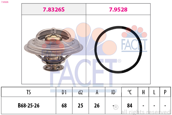 FACET 7.8326 Thermostat d'eau