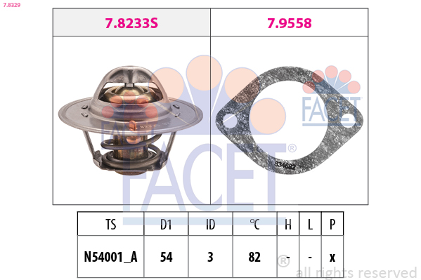 FACET 7.8329 Θερμοστάτης,...