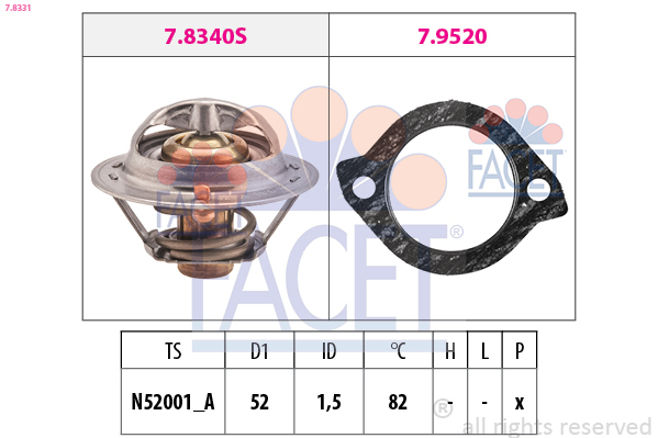 FACET 7.8331 Thermostat,...