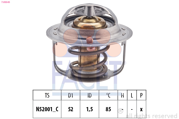 FACET 7.8354S Termostaatti,...