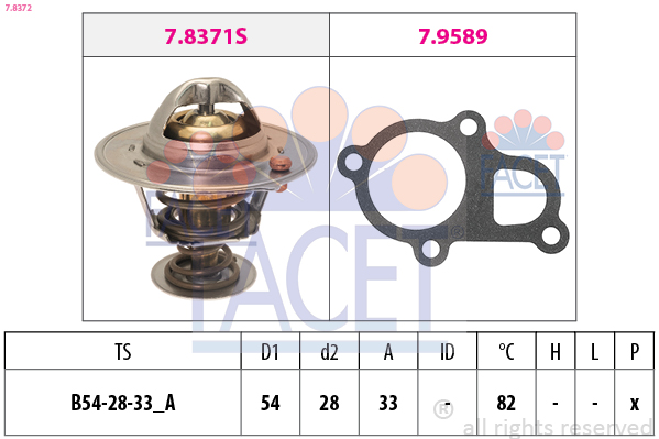 FACET 7.8372 ثرموستات، المبرد