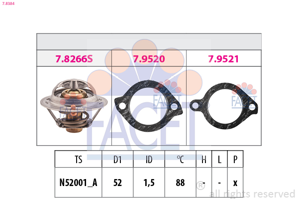 FACET 7.8384 Termostato,...