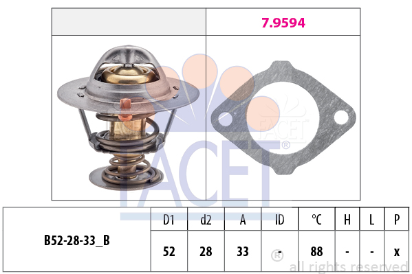 FACET 7.8387 Thermostat,...
