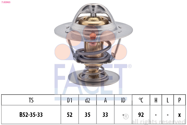 FACET 7.8396S Thermostat,...