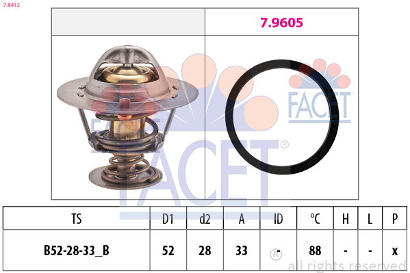 FACET 7.8412 Thermostat,...