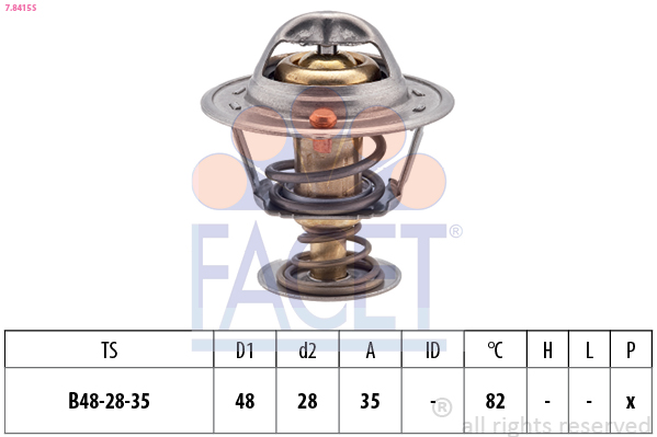 FACET 7.8415S Termostaatti,...