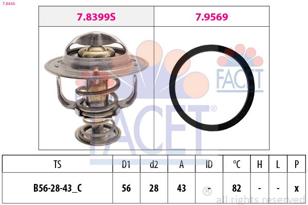 FACET 7.8444 Termostaatti,...