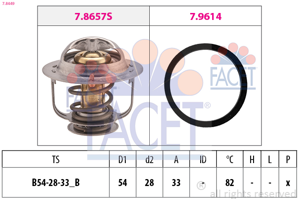 FACET 7.8449 Termostato,...