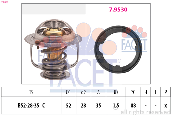 FACET 7.8489 Θερμοστάτης,...