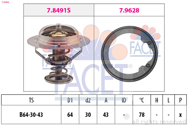 FACET 7.8496 Thermostat,...