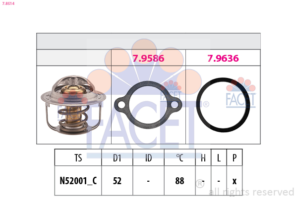 FACET 7.8514 Termostato,...