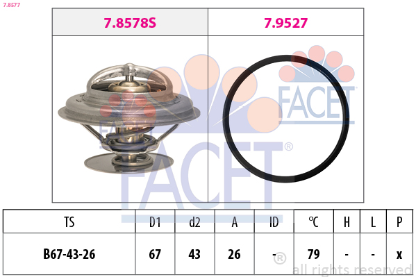 FACET 7.8577 ثرموستات، المبرد