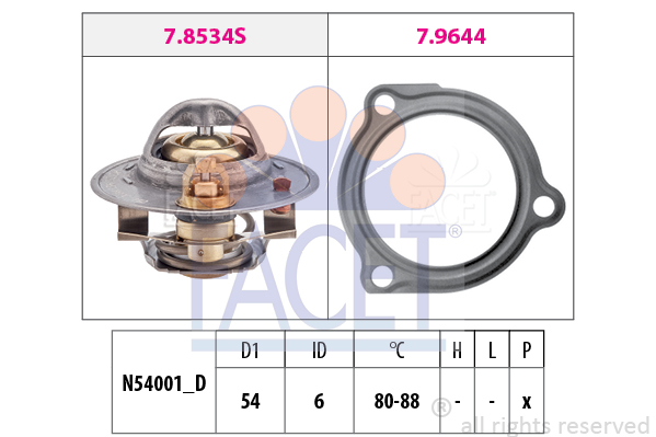 FACET 7.8587 Termostat,...