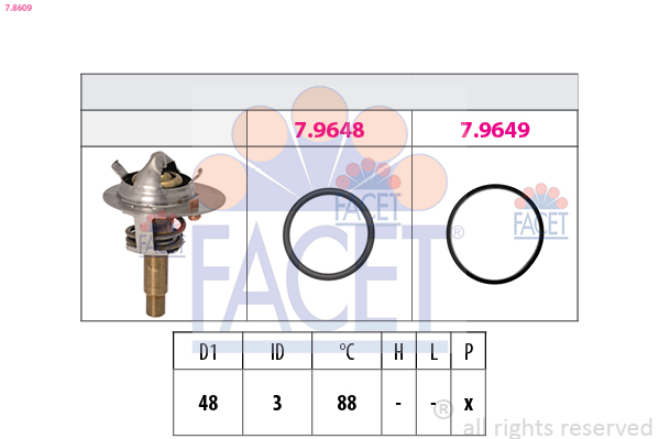 FACET 7.8609 Thermostat,...