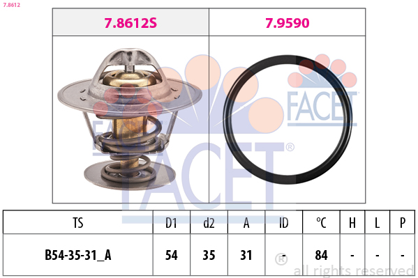 FACET 7.8612 Termostato,...