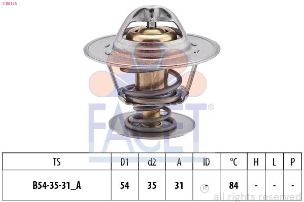 FACET 7.8612S Thermostat,...
