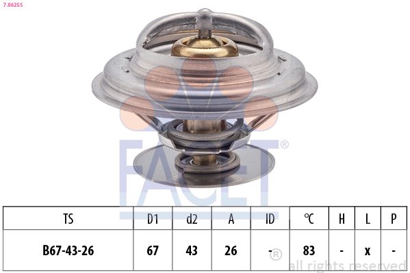 FACET 7.8625S ثرموستات، المبرد