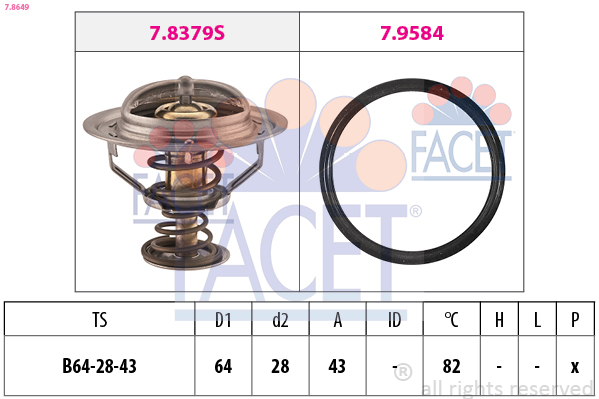 FACET 7.8649 ثرموستات، المبرد