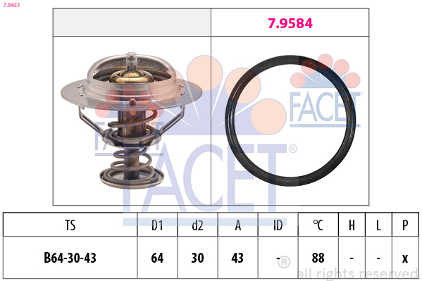 FACET 7.8651 Thermostat,...
