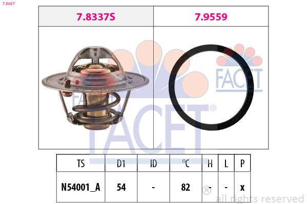 FACET 7.8667 Thermostat,...