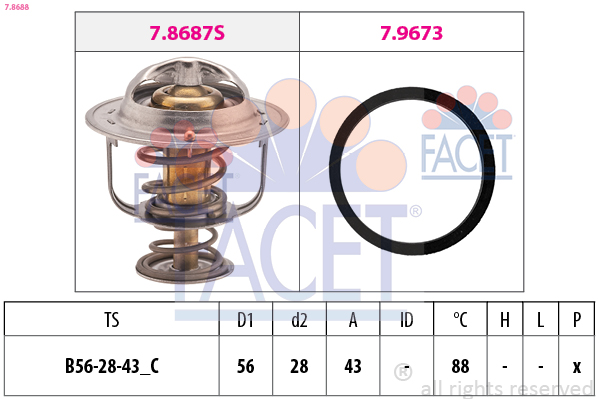 FACET 7.8688 Thermostat d'eau