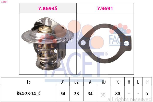 FACET 7.8694 Thermostat,...