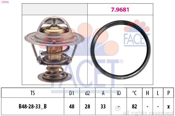 FACET 7.8724 ثرموستات، المبرد