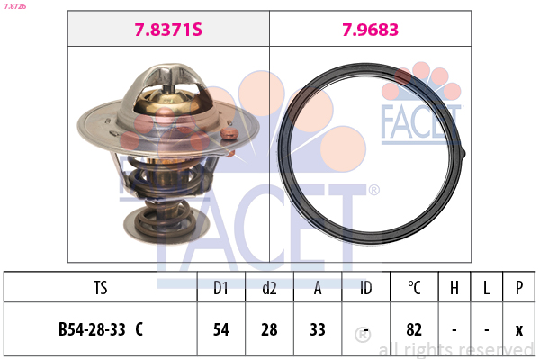 FACET 7.8726 ثرموستات، المبرد