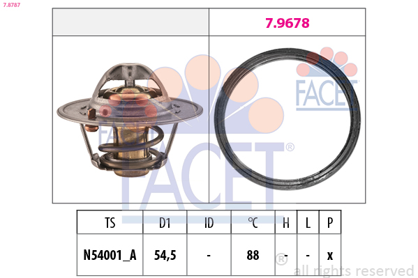 FACET 7.8787 Thermostat,...