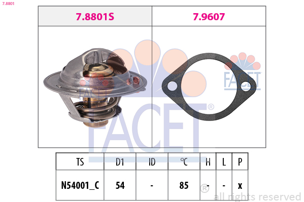 FACET 7.8801 Thermostat,...