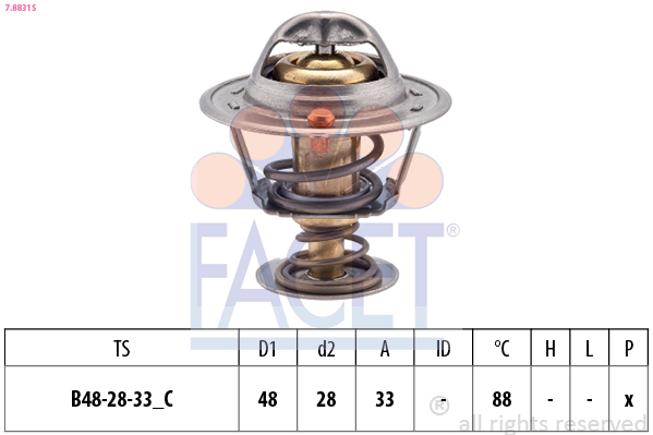 FACET 7.8831S Thermostat d'eau