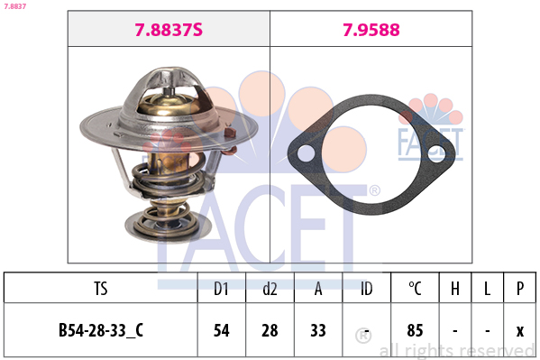 FACET 7.8837 Thermostat d'eau