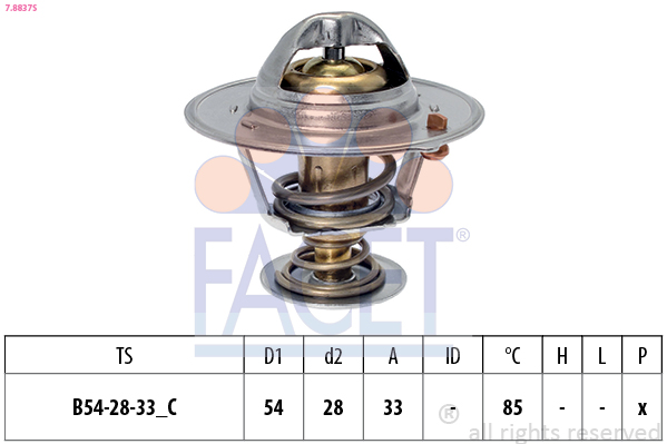 FACET 7.8837S Thermostat,...