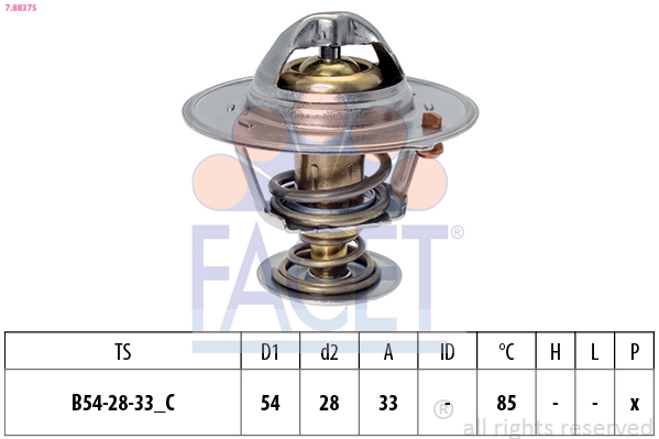 FACET 7.8837S Termostato,...