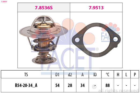 FACET 7.8869 Thermostat d'eau