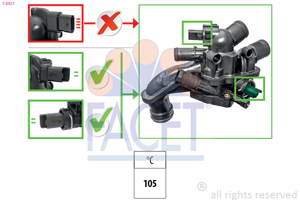 FACET 7.8927 Termostat,...