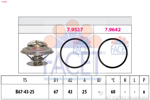 FACET 7.8981 Termóstato,...