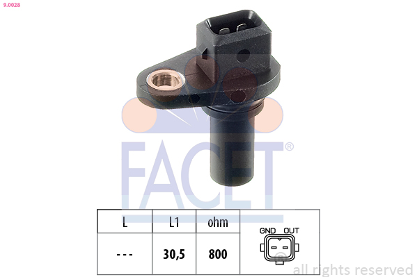 FACET 9.0028 Sensor, Drehzahl