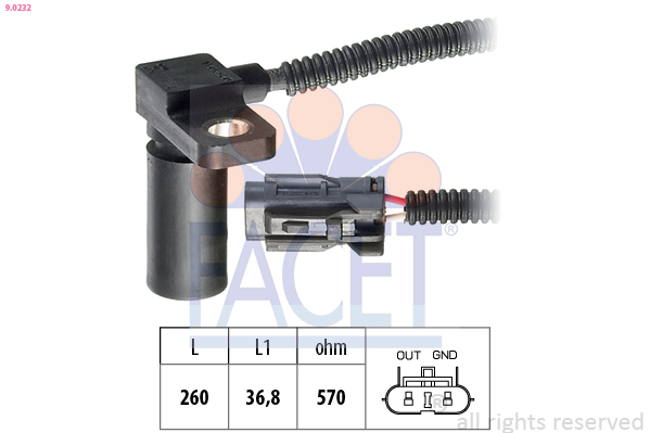 FACET 9.0232 RPM Sensor,...