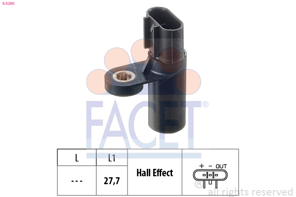 FACET 9.0290 Sensor, rotações