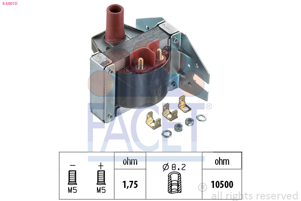 FACET 9.6001D Tändspole