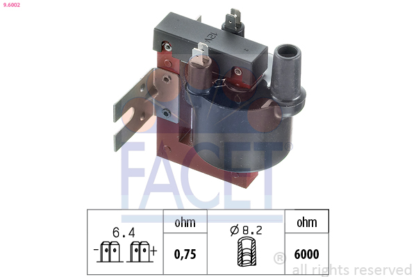 FACET 9.6002 Катушка зажигания