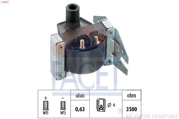 FACET 9.6027 Bobina de ignição