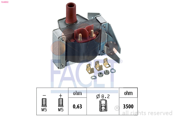 FACET 9.6032 Tändspole