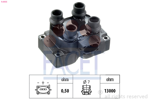 FACET 9.6035 Bobina de ignição