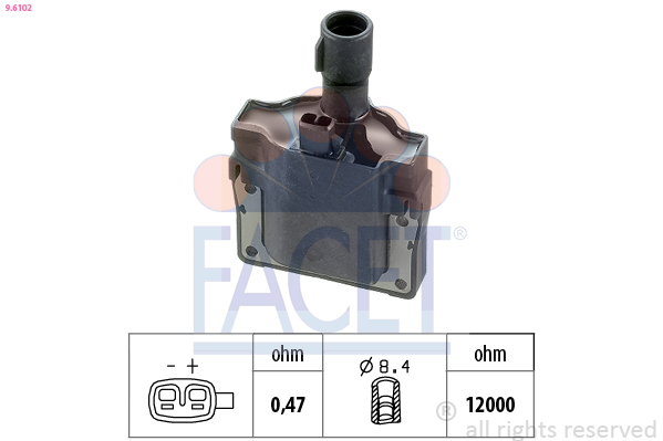 FACET 9.6102 Tändspole